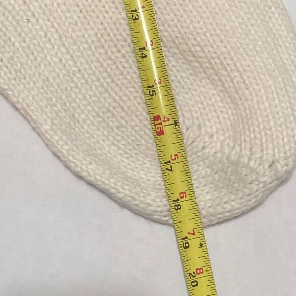 Christmas Lot: 2 Lined Knit Stockings 2 Sets 10’ Tinsel Garland & Kitchen Towels - Picture 9 of 9